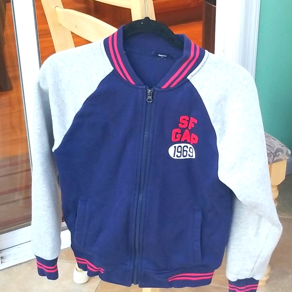 GAP navy, red, gray baseball style  jacket  size XL/12